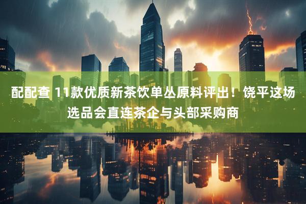 配配查 11款优质新茶饮单丛原料评出！饶平这场选品会直连茶企与头部采购商